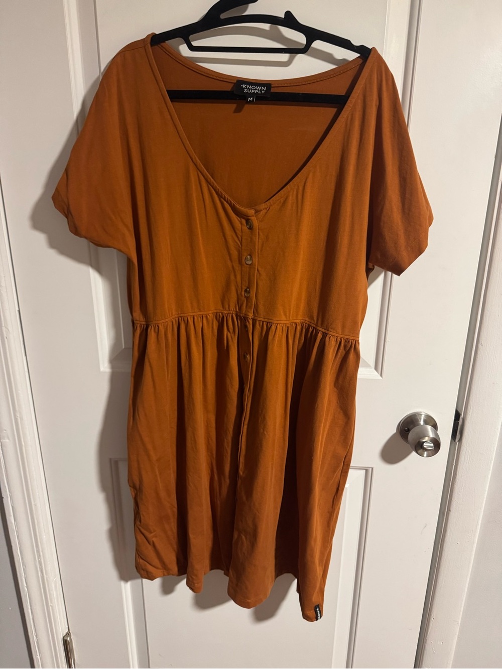 Emory Park Rust Orange Button-Front Women’s Dress
